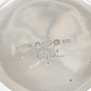 Gunnar Cyrén, A Swedish silver box with lid, company C.G. Hallberg, Stockholm 1957.