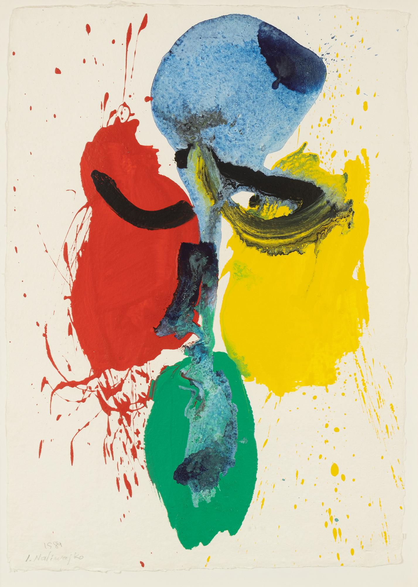 Jan Naliwajko, mixed media on paper, signed and dated 1989.