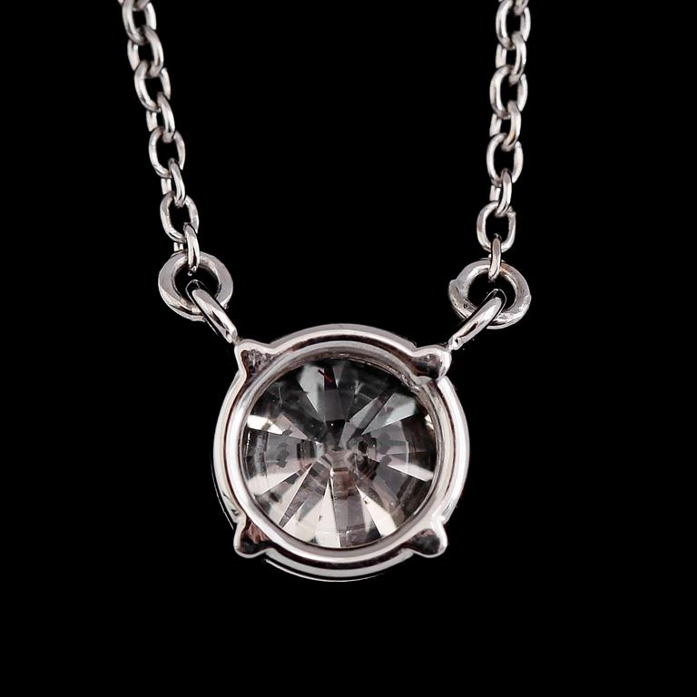 COLLIER, 18K vitguld, briljantslipad diamant ca 1.06 ct.