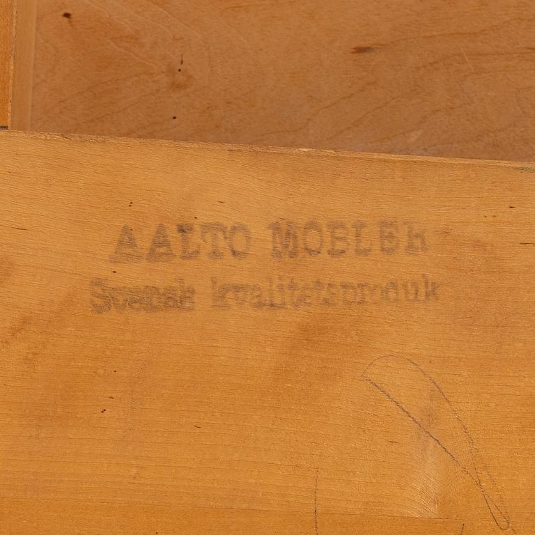Alvar Aalto, a dining table, model 90, O.Y. Huonekalu- ja Rakennustyötehdas A.B, mid-20th century.