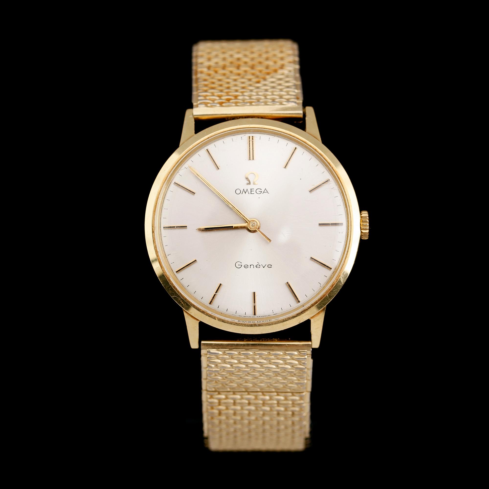 ARMBANDSUR, 14 k guld, Omega, Geneve.