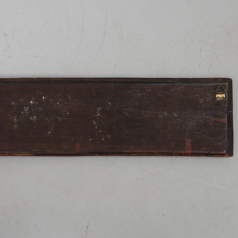 A group of three Chinese wooden panels, late Qing dynasty / around 1900.