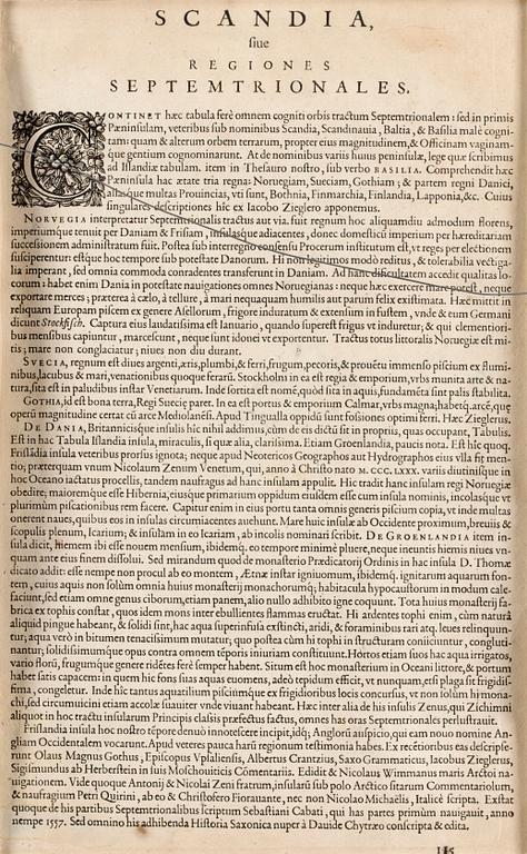 Abraham Ortelius, "Septem trionalium regionum descrip(tio)", from: "Theatrum Orbis Terrarum".