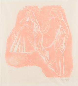 Ina Colliander, träsnitt, signerad, daterad -58 och numrerad T.p.l'a 10/10.