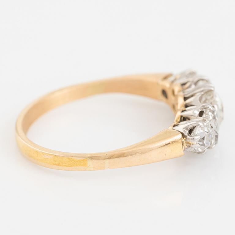 An old-cut diamond band ring.