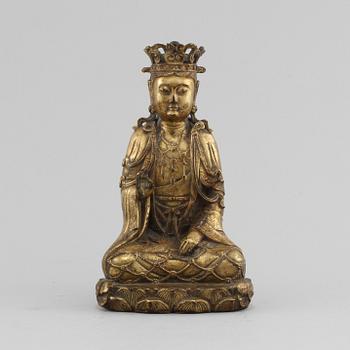 FIGURIN, troligen förgylld brons, 1800/1900-tal.