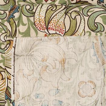 Morris & Co, a pair of 'Golden Lily' linen curtains, Sanderson.