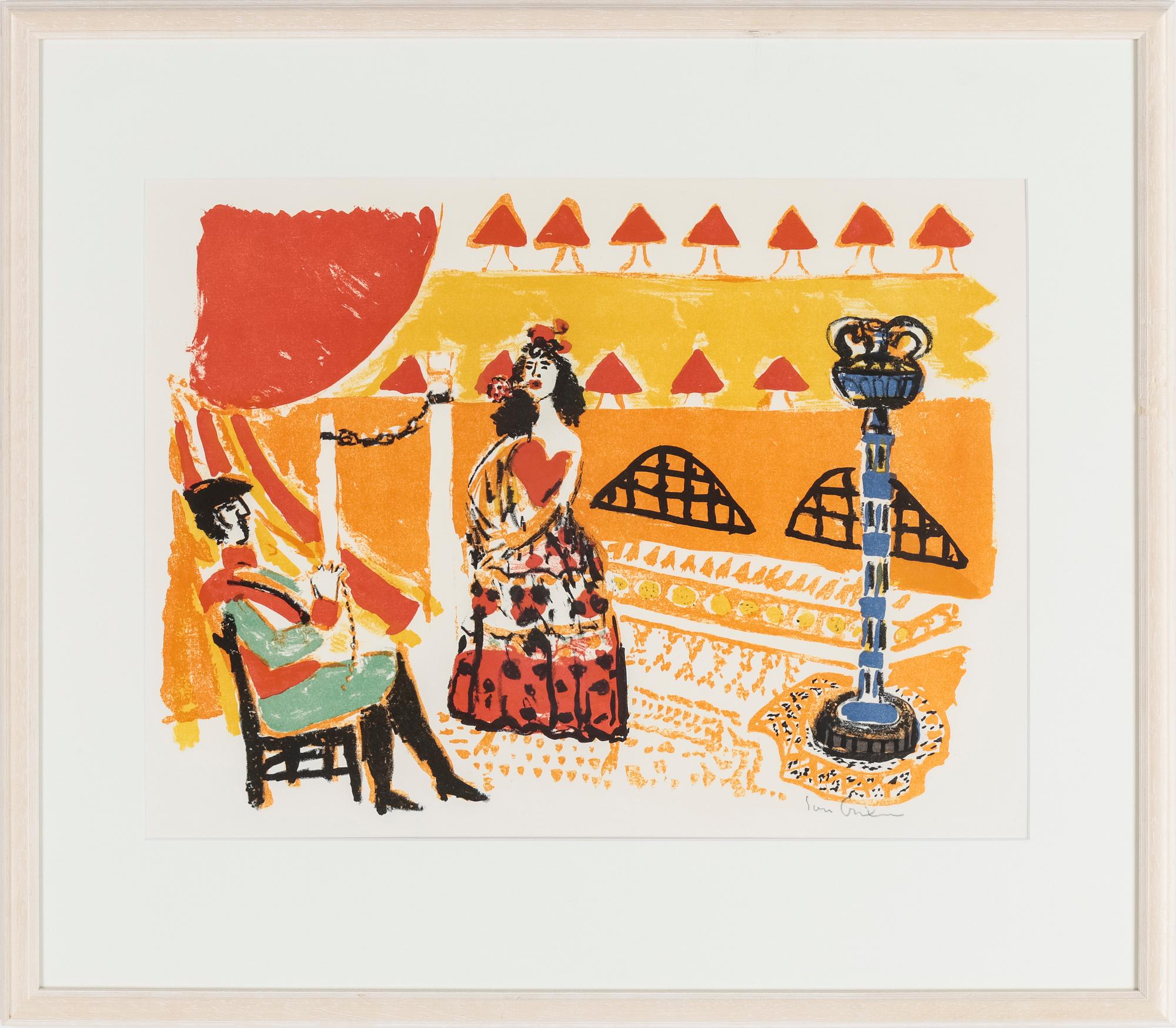 SVEN X:ET ERIXSON, färglitografier, 5 st ur mapp, signerade.