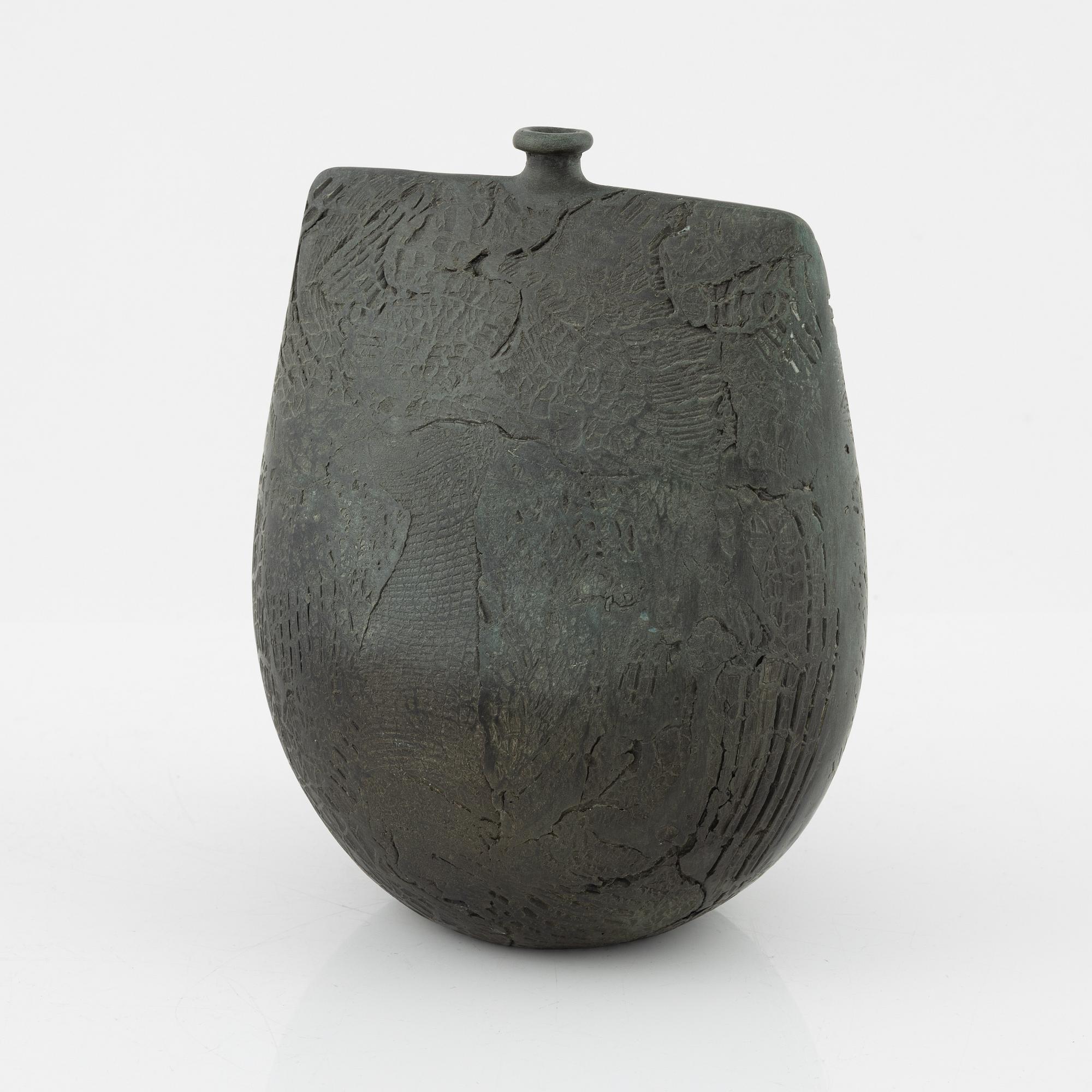 Peter Hayes, vas, raku, Bath, England, 1980-tal.