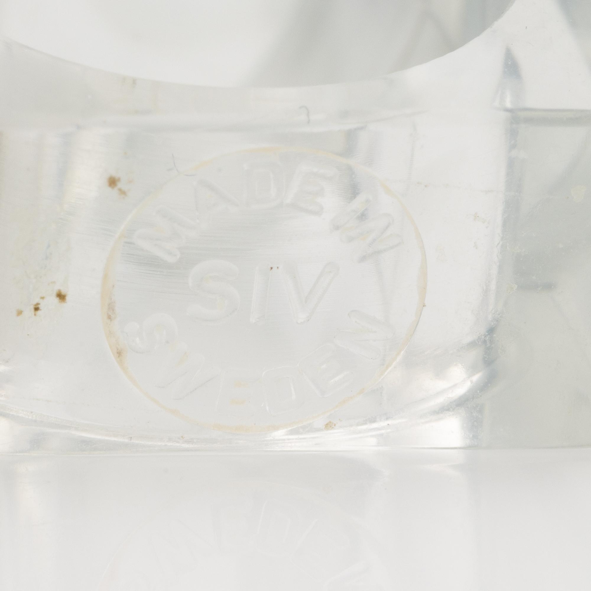 Siv Lagerström, three acrylic rings, 1970s.