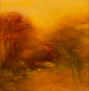 Heli Huotala, öljy levylle, signeerattu.