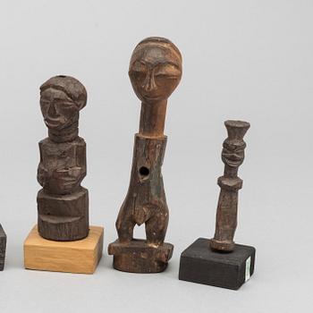 A set of seven sculptures, Central Africa.