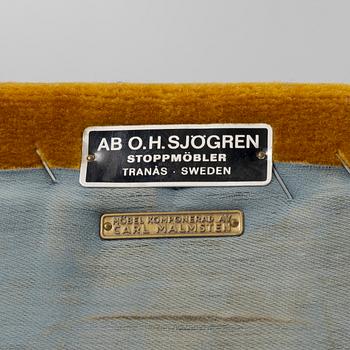 Carl Malmsten, fåtölj, "Hemmakväll", OH Sjögren, 1900-talets andra hälft.