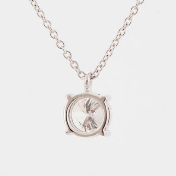 An 18K white gold necklace with a brilliant-cut diamond ca. 1.00 ct. With IGI certificate.