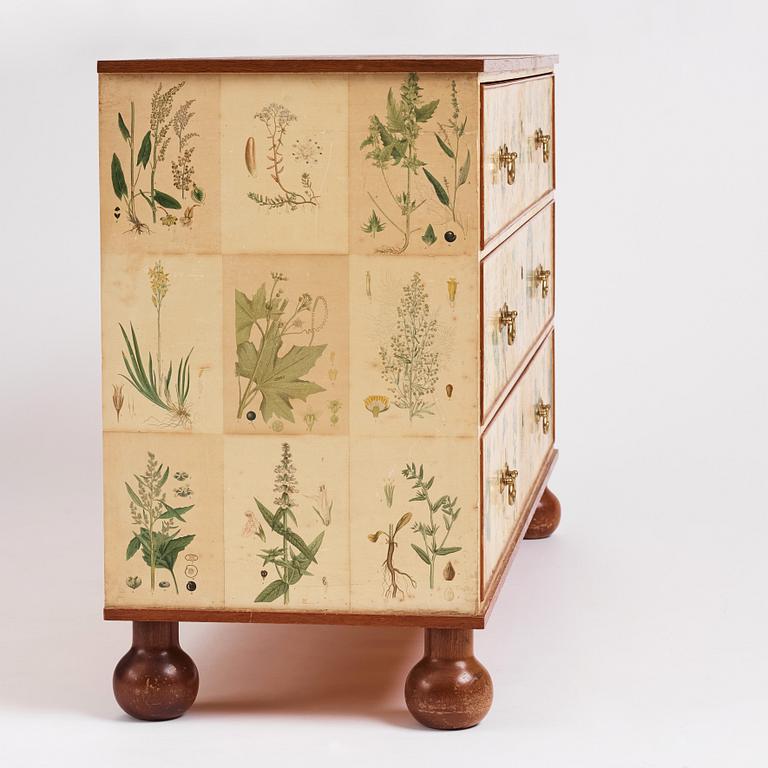 Josef Frank, a 'Flora' chest of drawers, Svenskt Tenn Sweden 1930-40s.