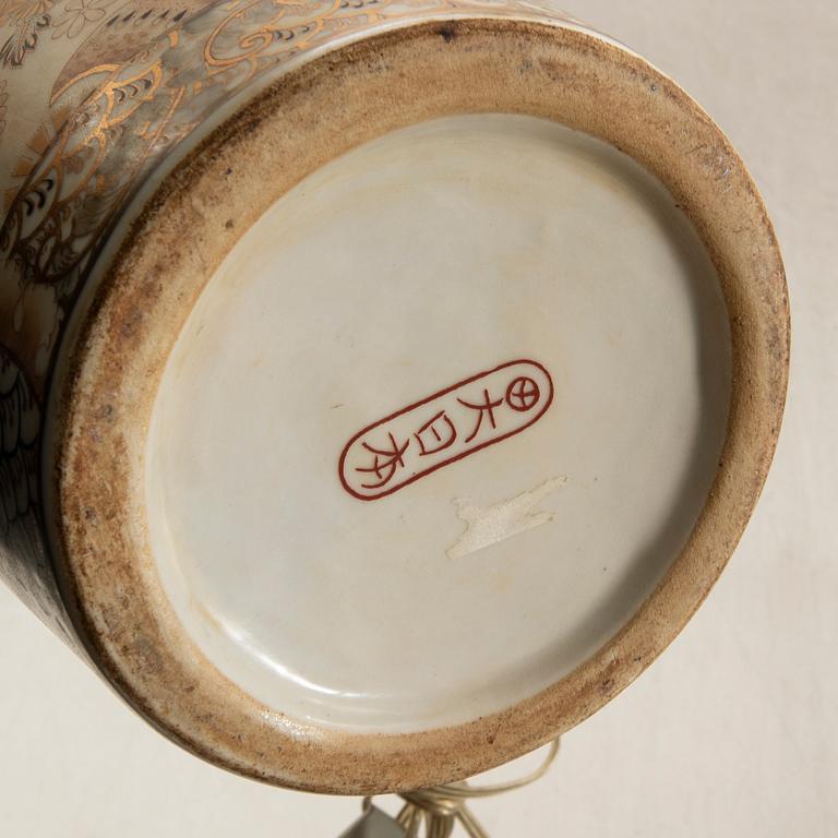 Table lamps a pair Japan 20th century porcelain.