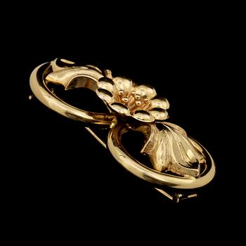 BROSCH, 18k guld, Ceson, Göteborg, 1900-tal. Vikt 5 g.