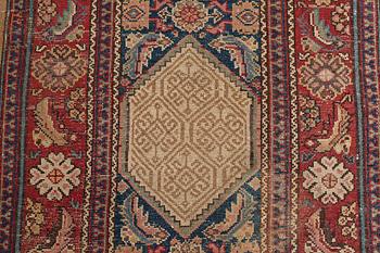 A RUNNER, an antique/semi-antique Hamadan, one of a pair, ca 534 x 114 cm (as well as 2,5 and 1,5 cm flat weave at.