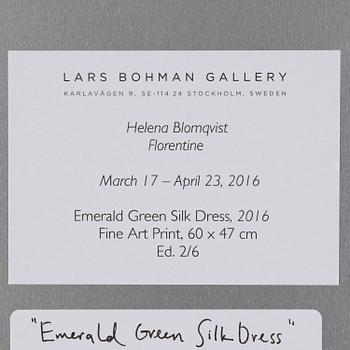 Helena Blomqvist, "Emerald Green Silk Dress", 2016.