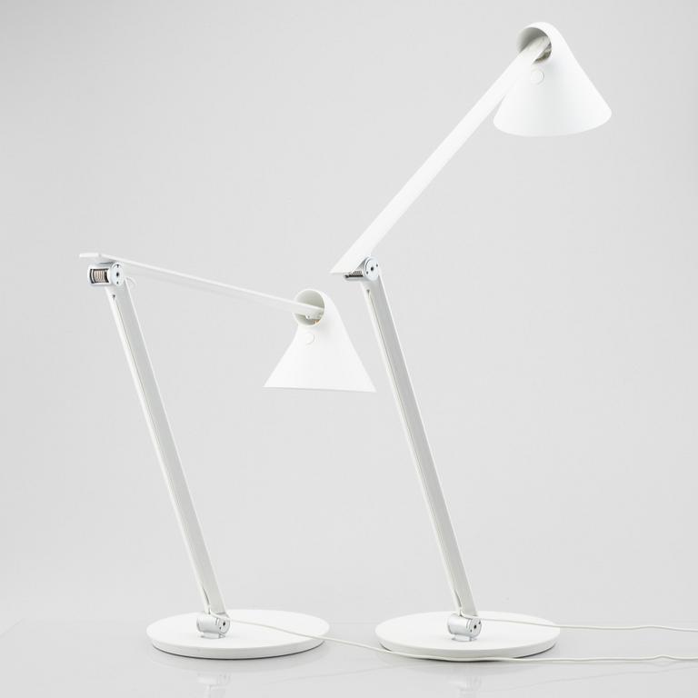 Table lamps, a pair, model "NJP Table", Louis Poulsen, Dabmark.