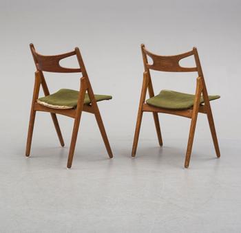 Five model CH-29 chairs by Hans J Wegner,Denmark, mid 20th century.