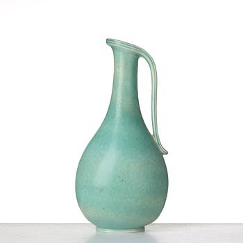 Gunnar Nylund, a stoneware ewer, Rörstrand, and a vase by unknown designer, mid 20th century.