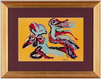 Karel Appel, färglitografi, 1977, signerad och numrerad 51/75.