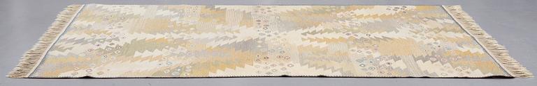 Barbro Nilsson, MATTO, "Tånga, ljus", flat weave, ca 297,5 x 216 cm, signed AB MMF BN.