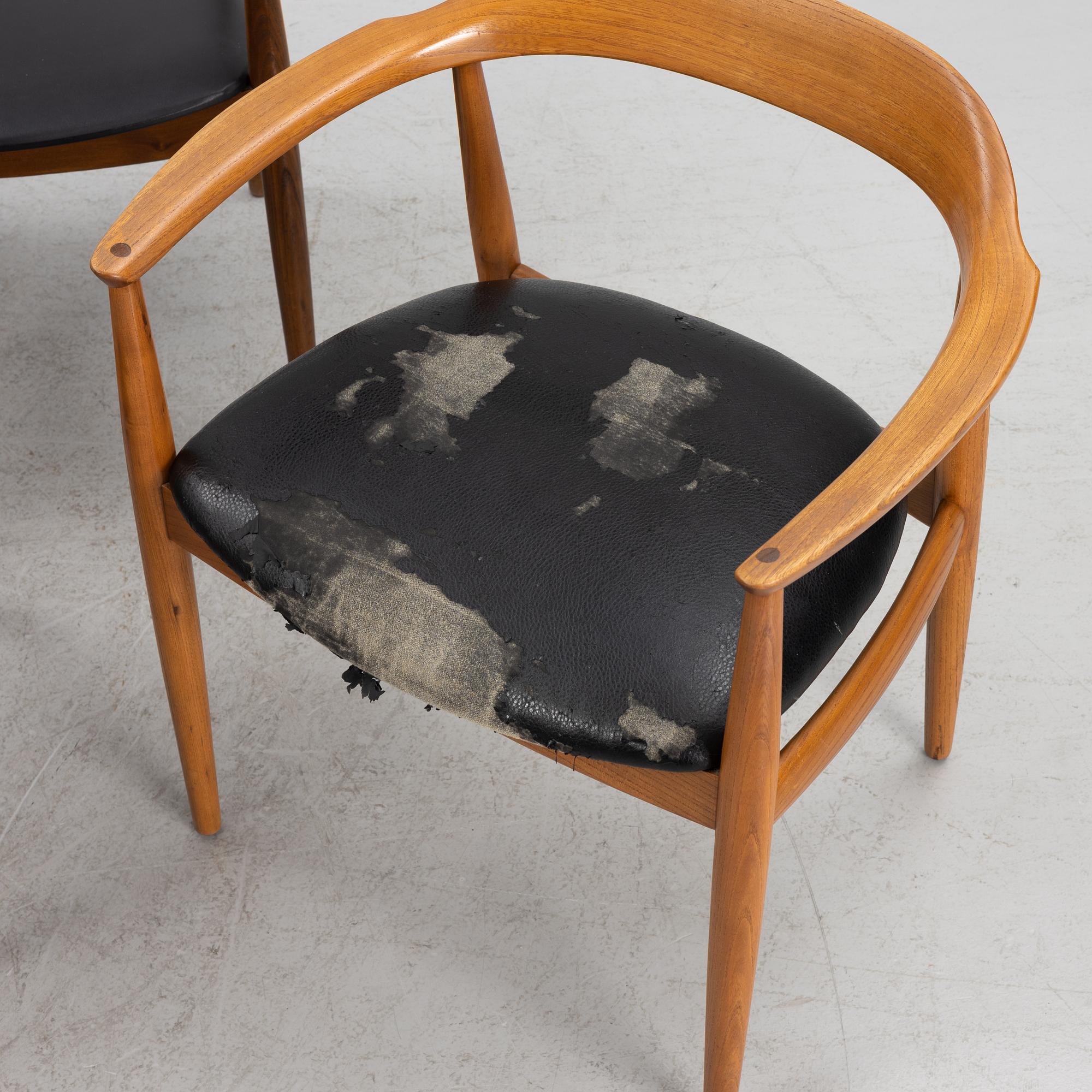 Illum Wikkelsø, karmstolar, 8 st, Danmark, 1950/60-tal.