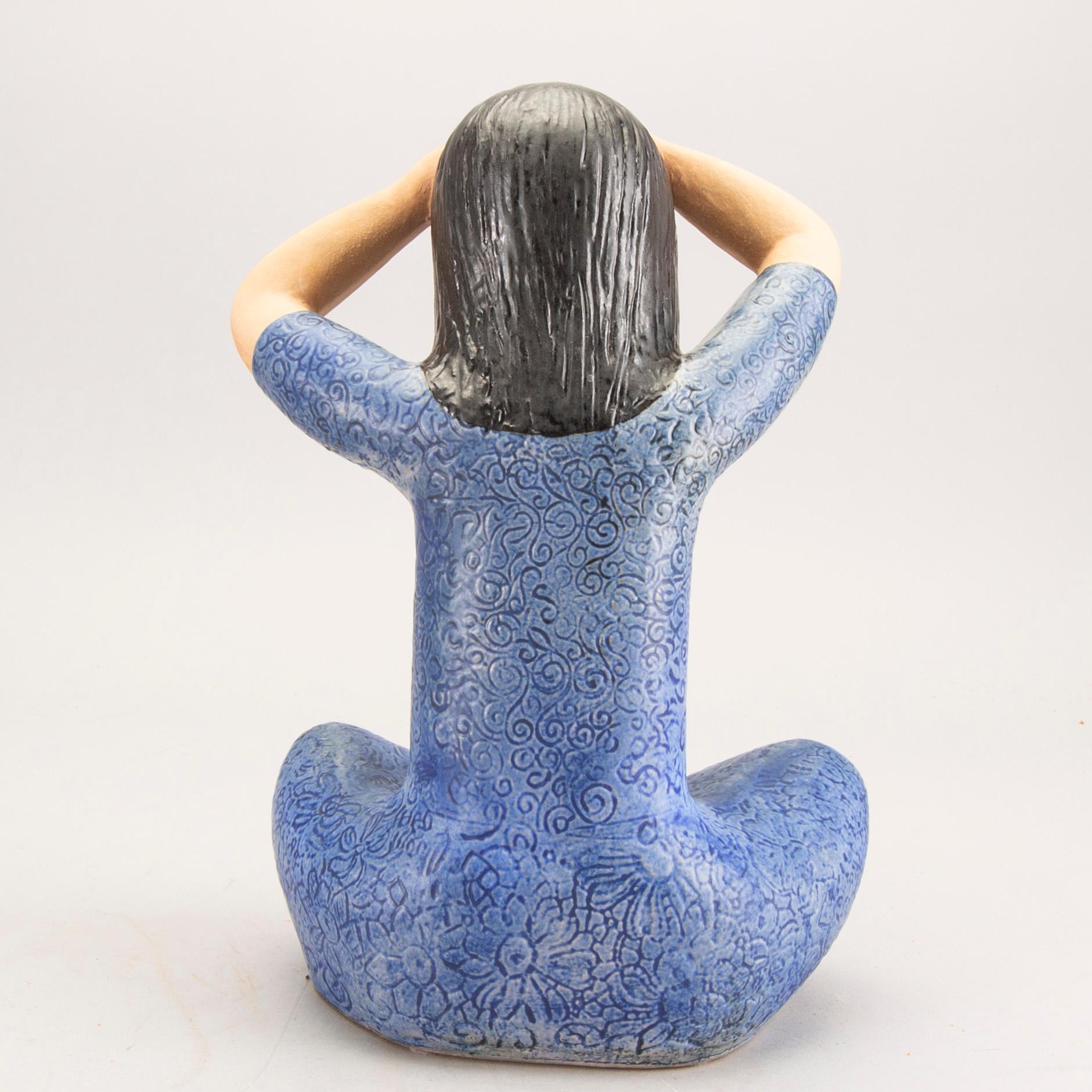 Lisa Larson, figurin, stengods signerad Gustavsberg.