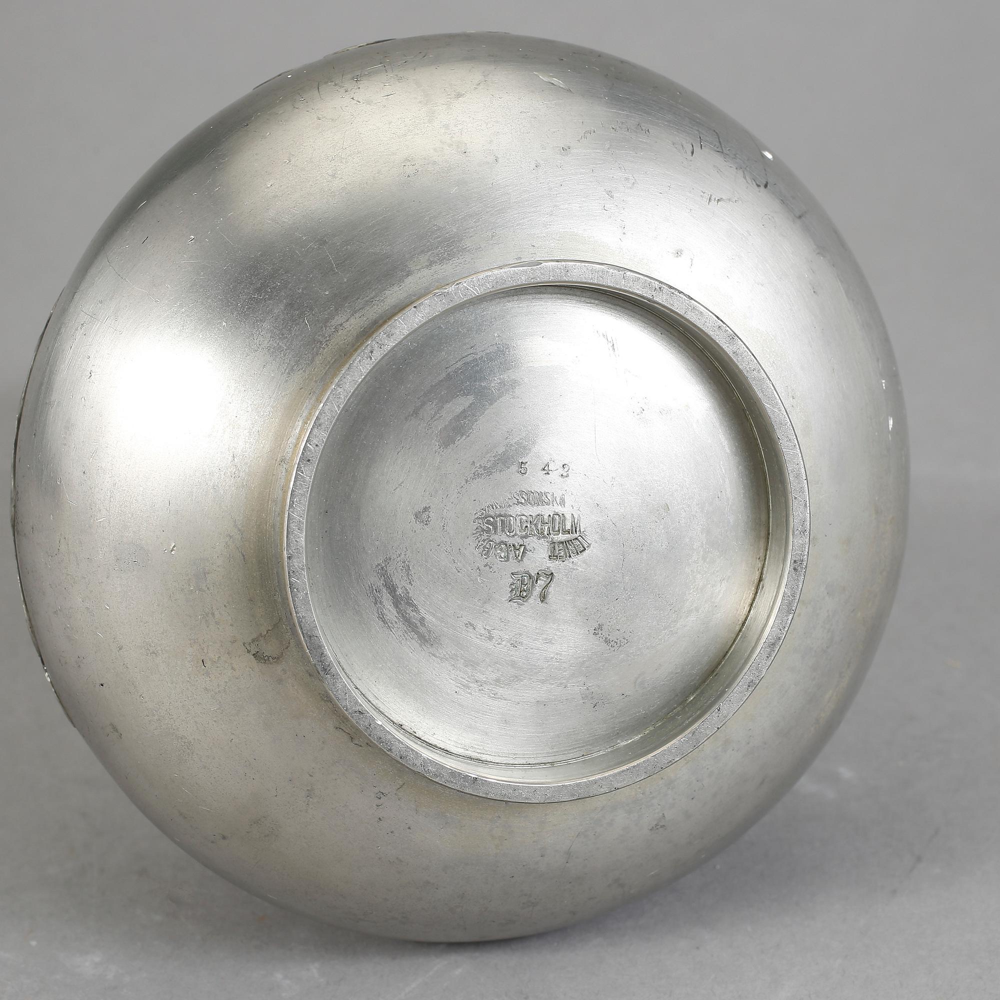 VAS, jugend, tenn, 1906, AB. Gamla Santessonska Tenngjuteriet, Stockholm.
