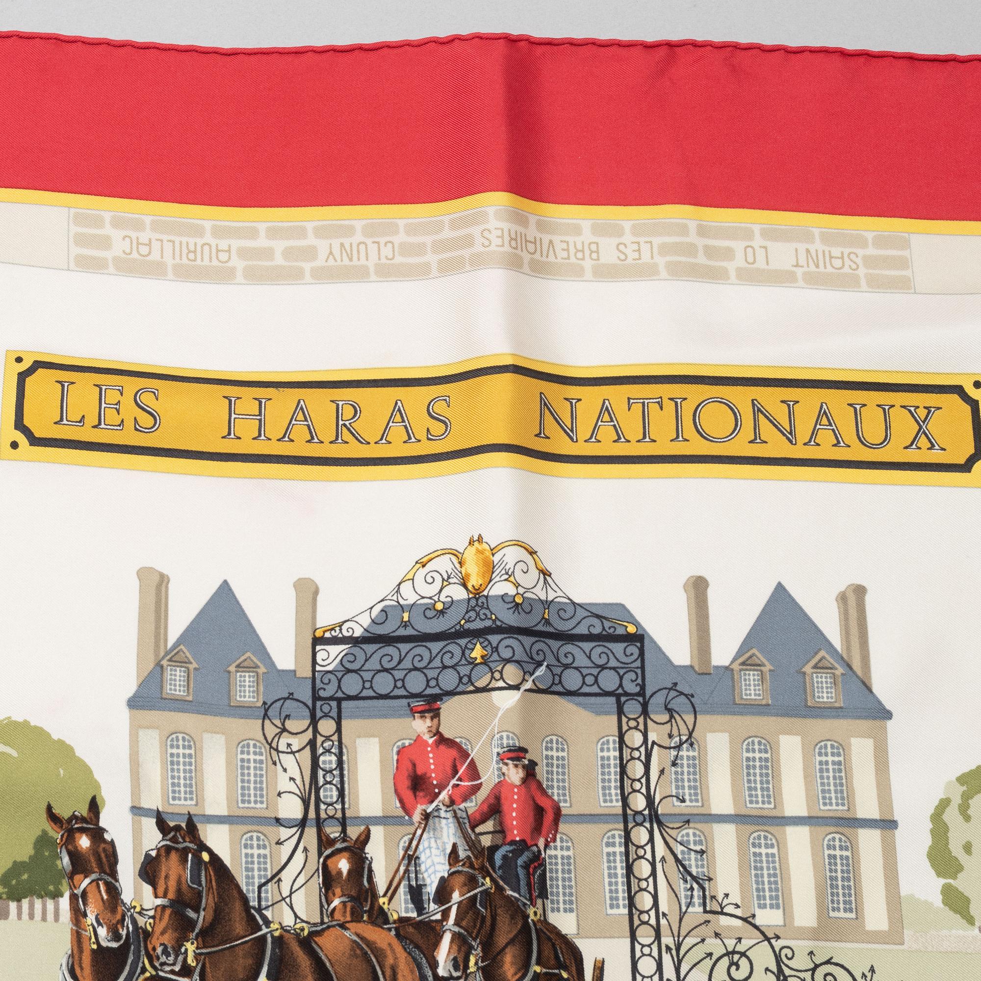 Hermès, scarf, "Les Haras Nationaux".
