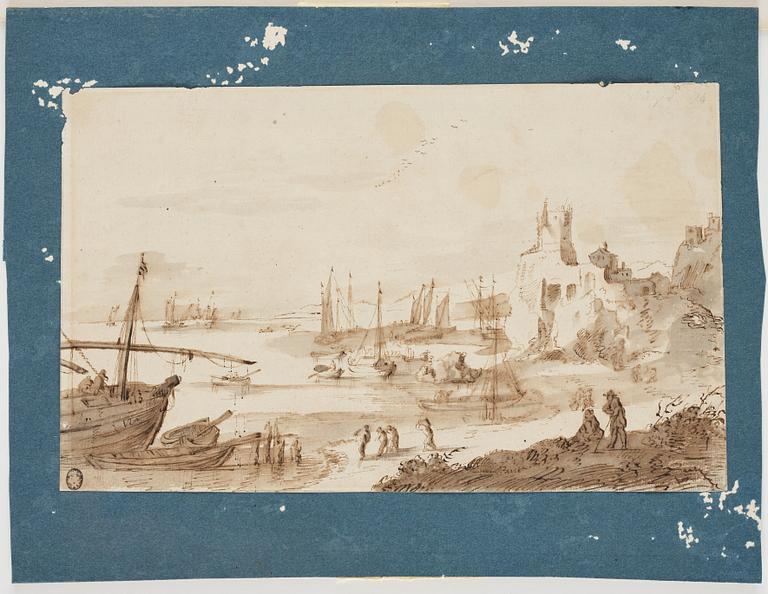 PAUL BRIL, circle of. Unsigned. inkwash 18.5 x 30.5 cm.