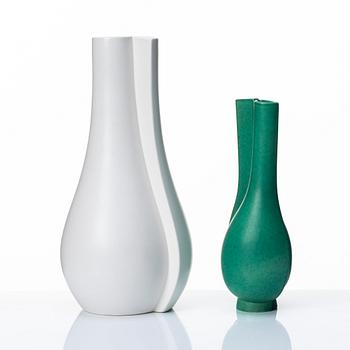 Wilhelm Kåge, two "Surrea" stoneware vases, Gustavsberg studio, Sweden.