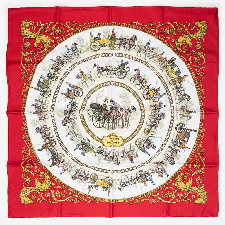 Hermès, scarf, "La Promenade de Longchamps".