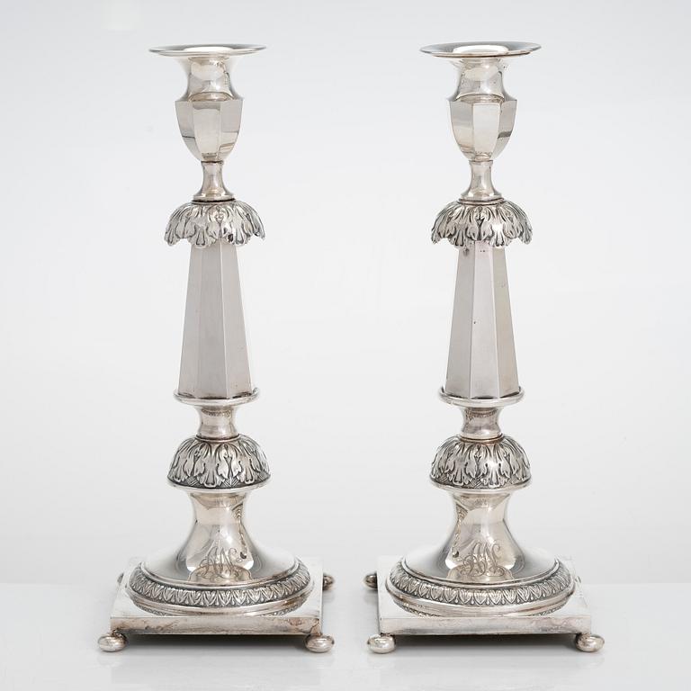 A pair of silver candlesticks, Kultateollisuus, Turku 1967.