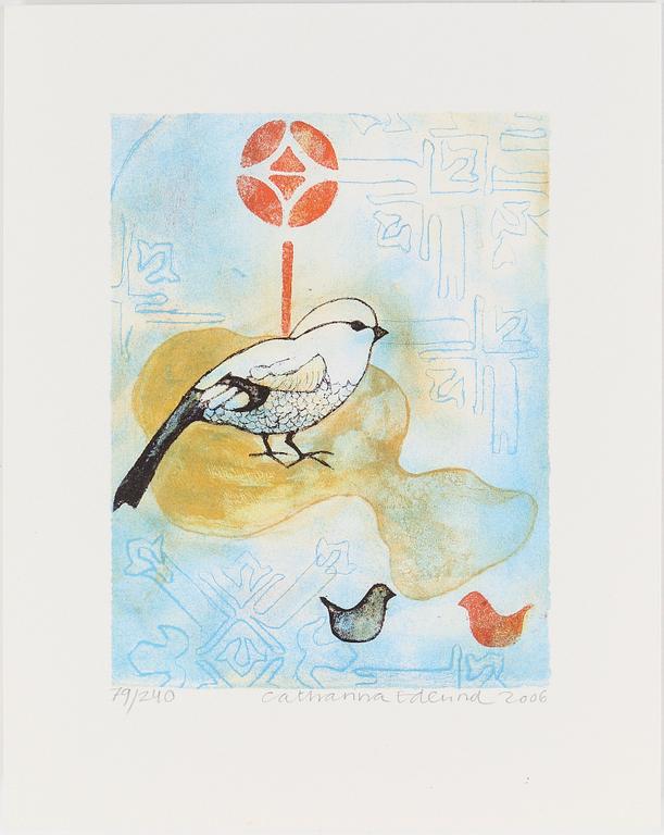 CATHARINA EDLUND, färglitografi, signerad och numrerad 79/240. Daterad 2006.