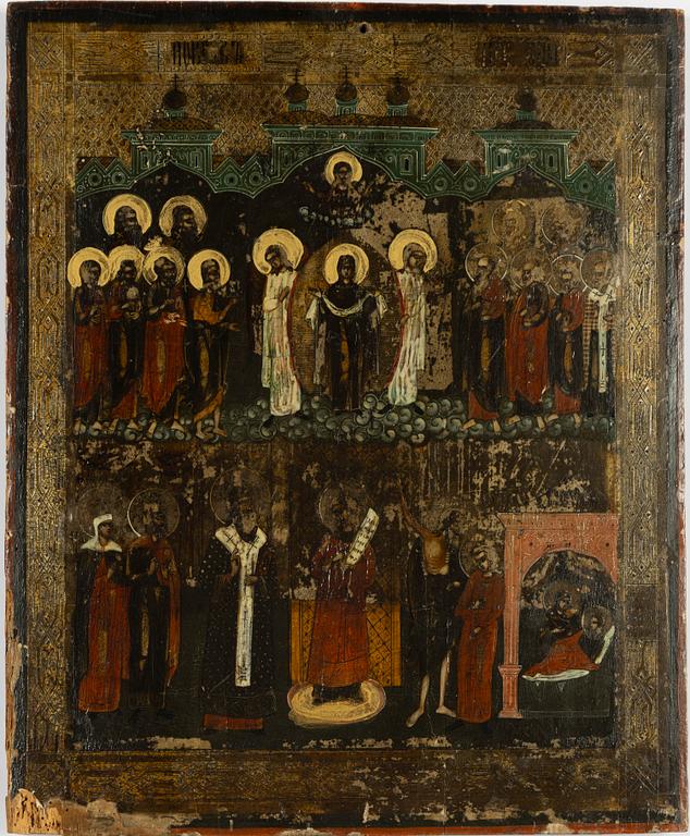 Icon, 19th century, Protection of the Most Holy Mother Goddess.