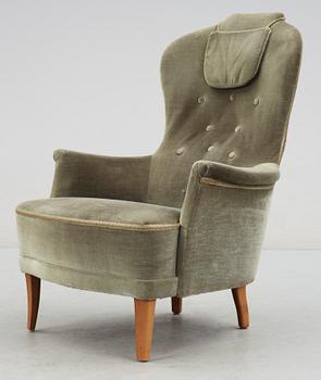 FÅTÖLJ, "Farmor", Carl Malmsten, Sjögren, Tranås, 1900-talets mitt.