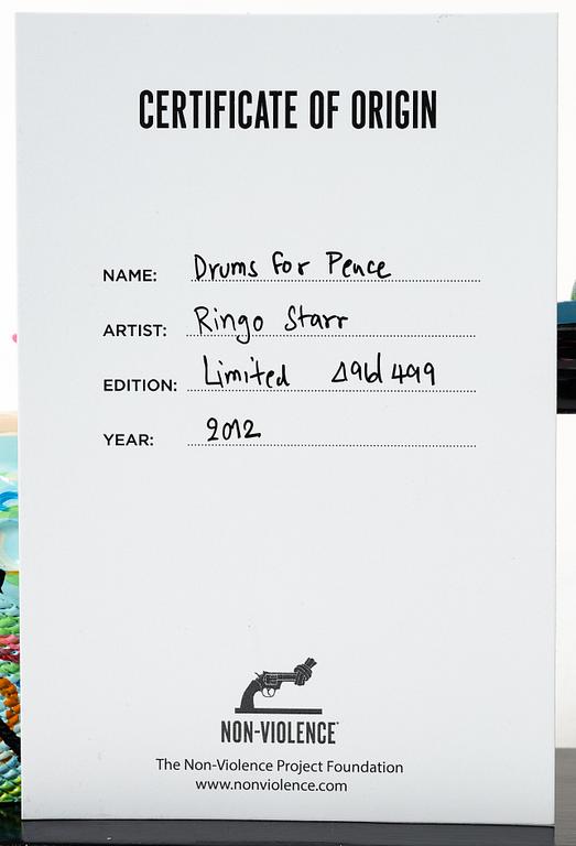 Non-Violence Art Project & Ringo Starr, 'Drums for Peace'.