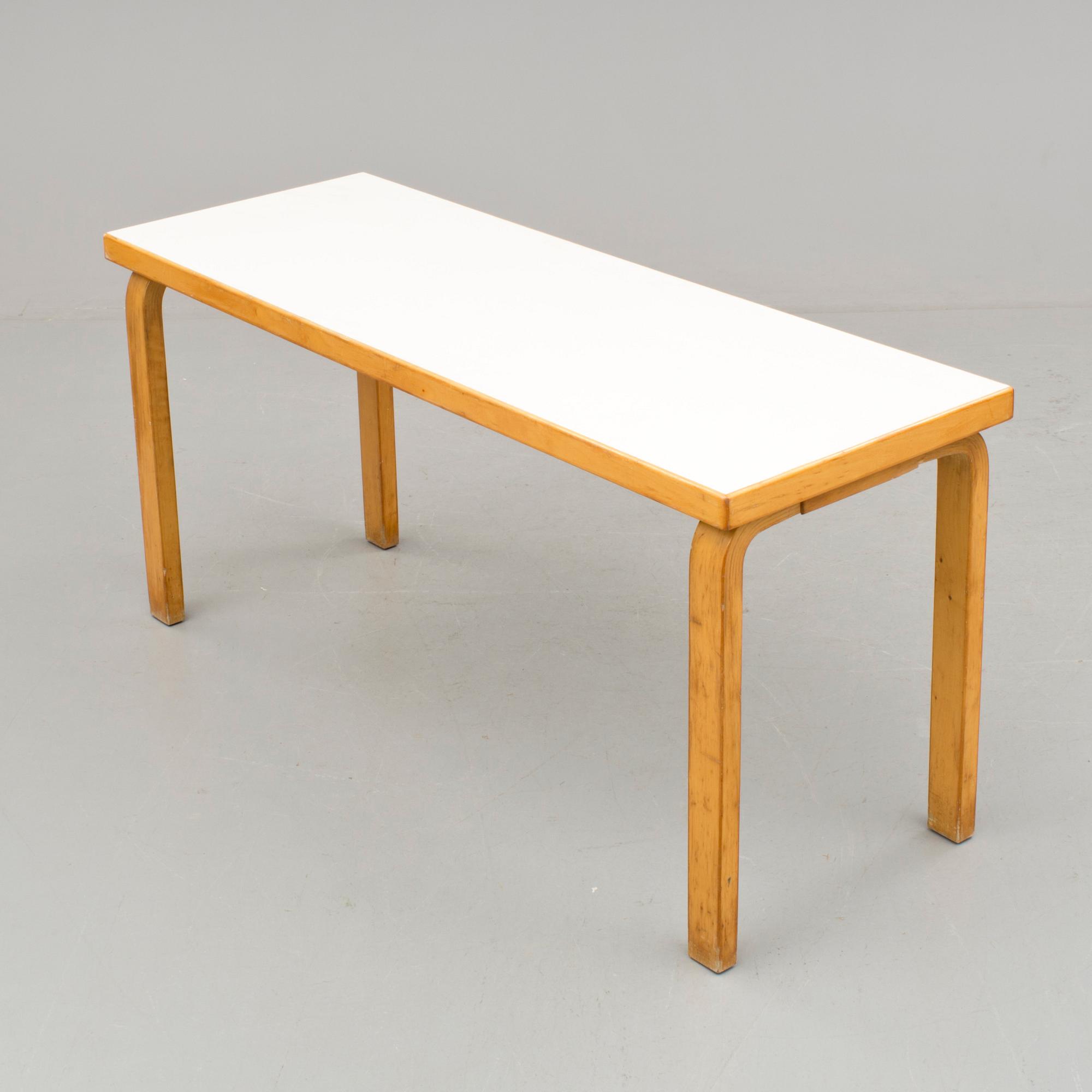 ALVAR AALTO, MATBORD samt STOLAR, 5 delar.