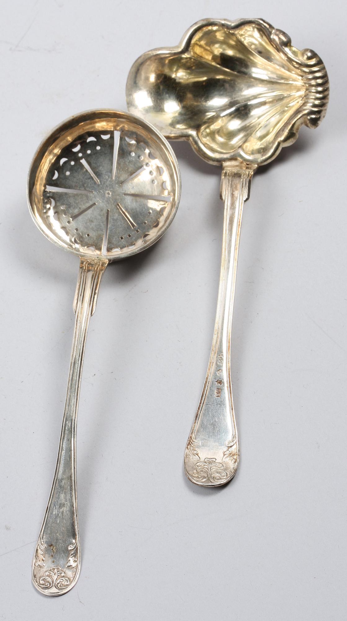 PARTI BESTICK, 5 st, silver, bla Eric Gustaf Stenquist, Enköping 1858.