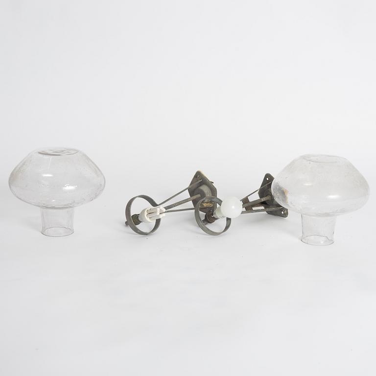 A pair of Swedish Modern wall lamps, ASEA, mid-20th Century.