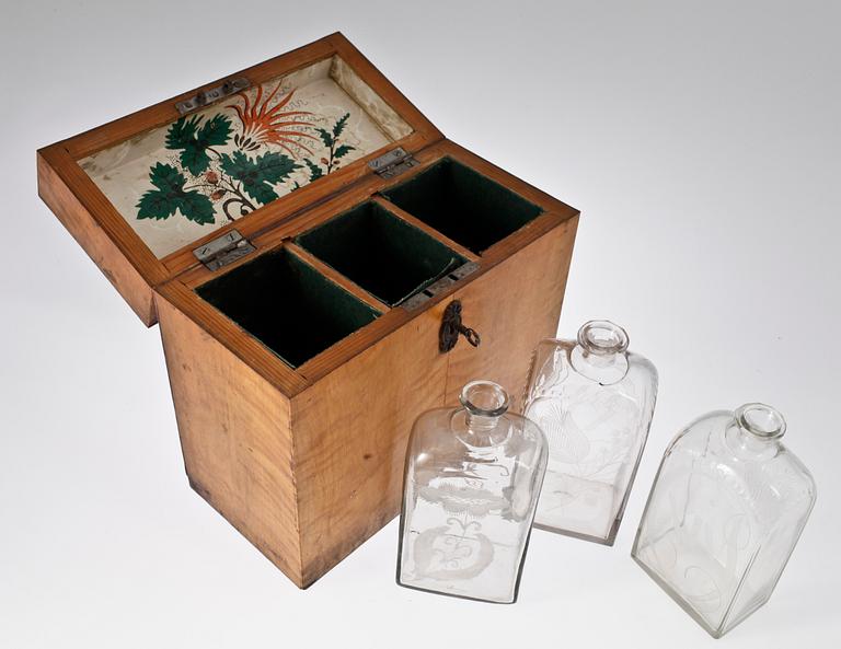 FLASKSCHATULL, 1800-talets första hälft.