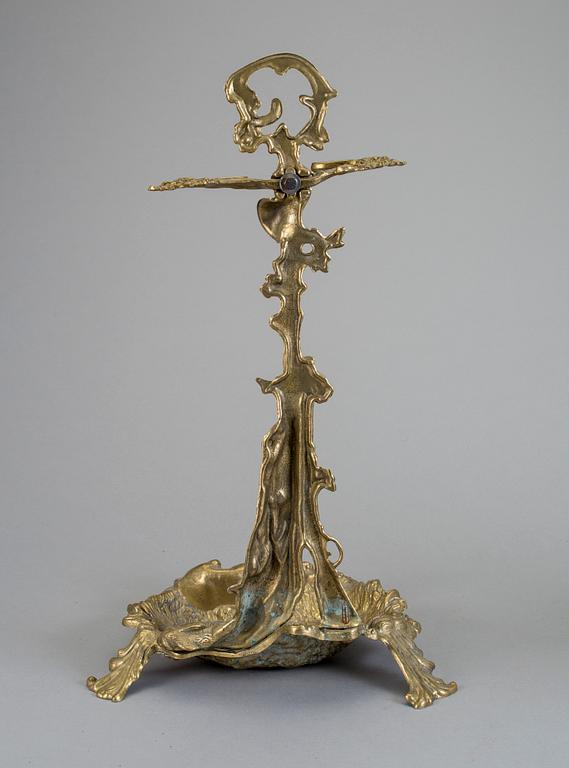 PARAPLYSTÄLL, gulmetall, 1900-talets andra hälft.