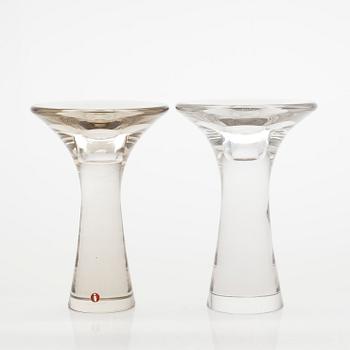 Tapio Wirkkala Kynttilänjalkoja 6 kpl, Iittala erilaisilla sign.,