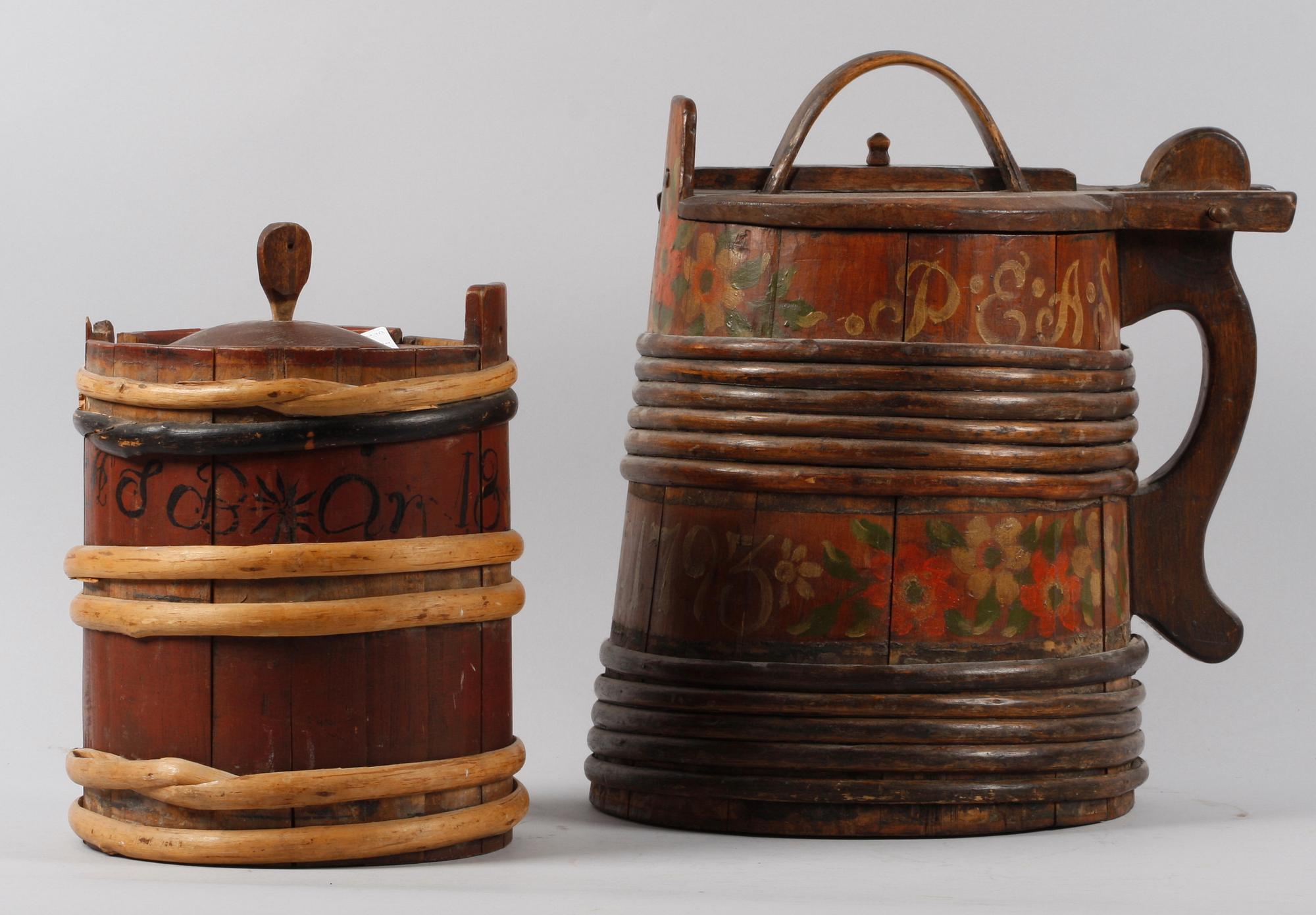 STÅNKOR, 2 st. Allmoge.