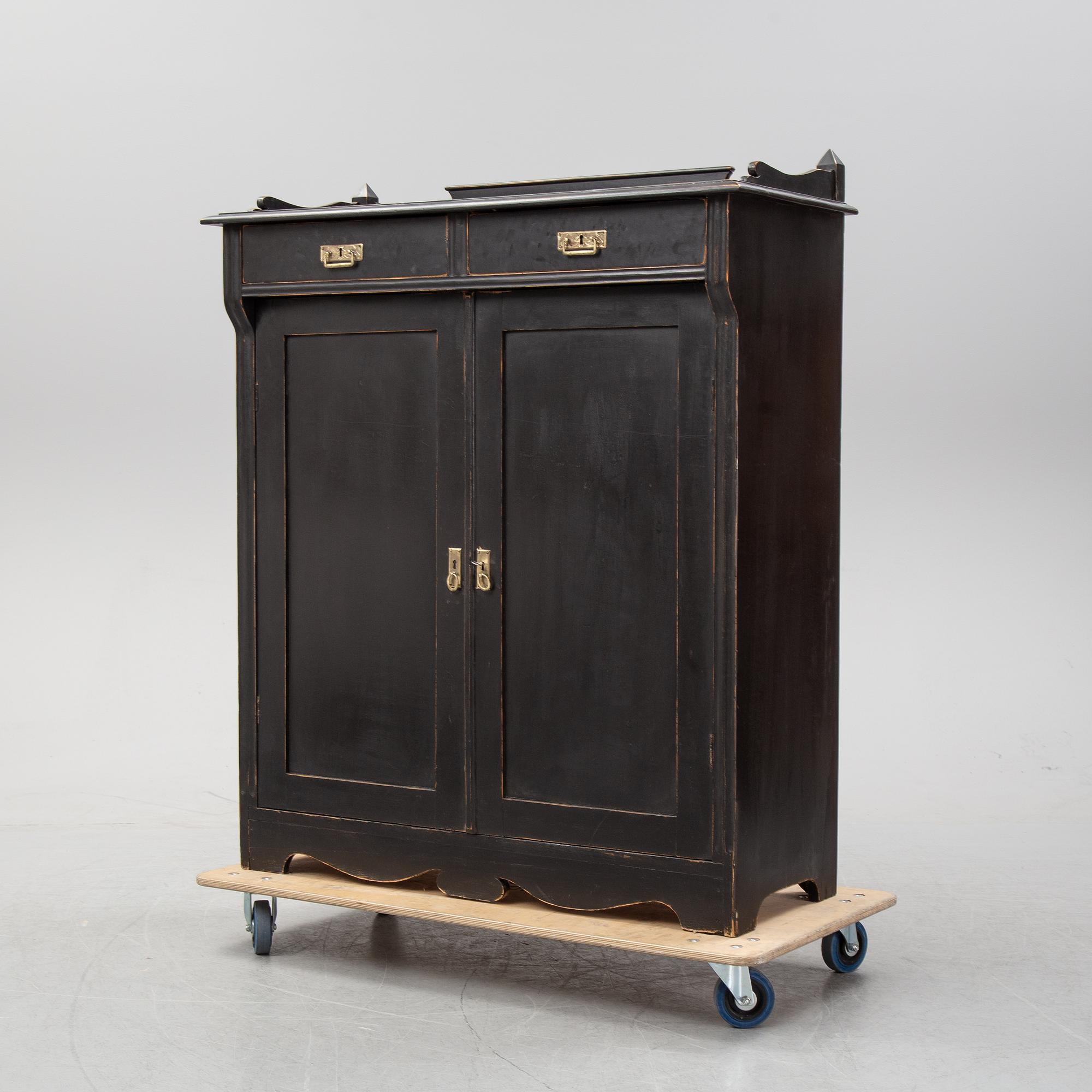 A painted cupboard, early 20th Century.
