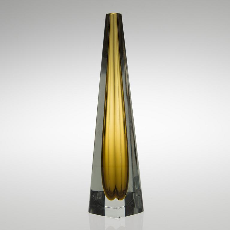 KAJ FRANCK, GLASSKULPTUR, Obelisk.  Signerad Kaj Franck, Notsjö -63.