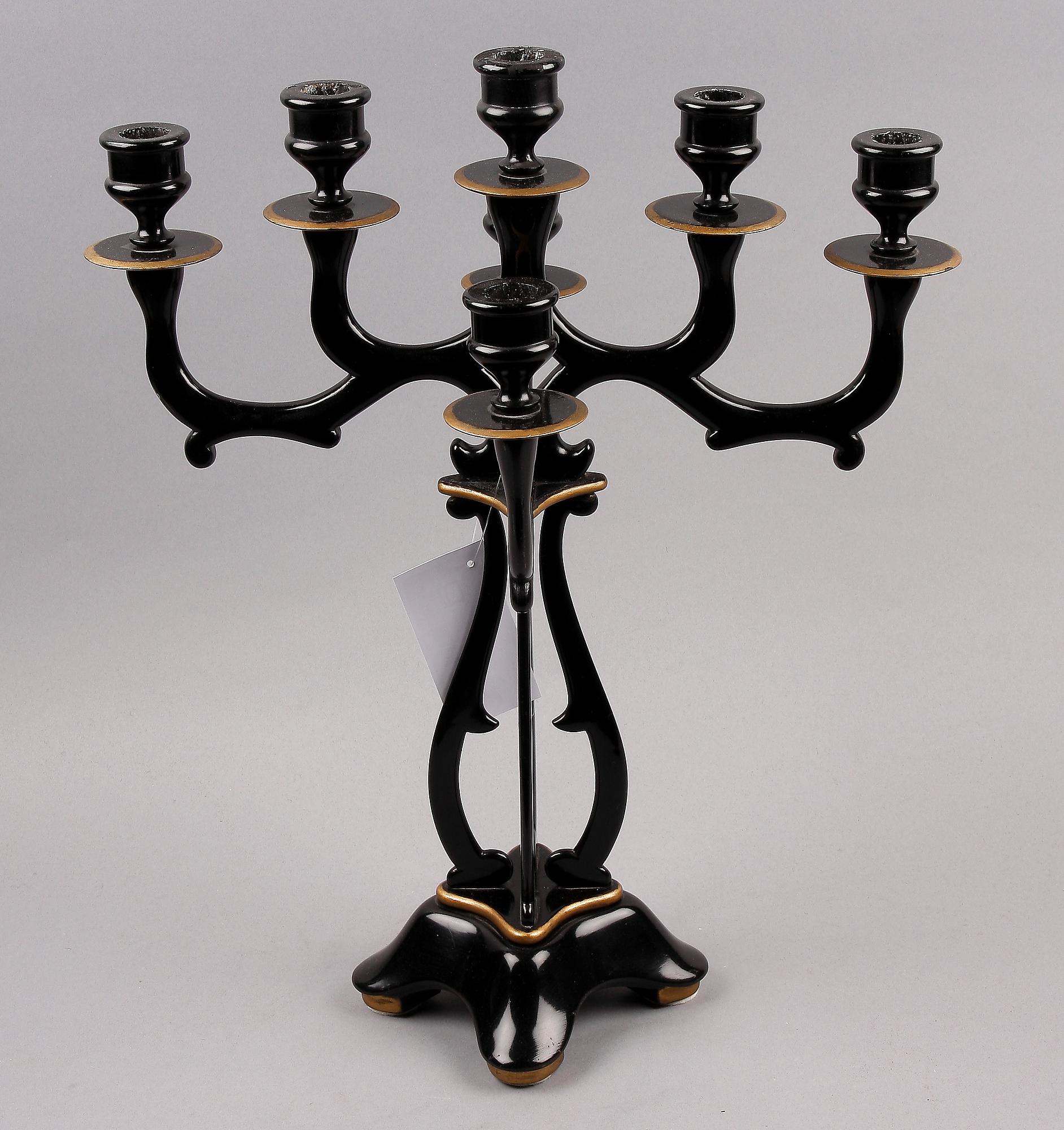 KANDELABER, trä, tidigt 1900-tal.